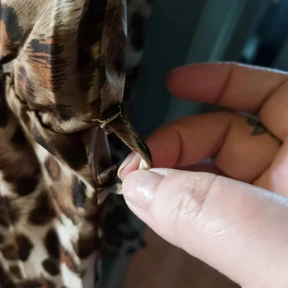 Plushe | Leopard Print Flounced  Sleeve Maxi Dress - Plus Size - Picture 6 of 14